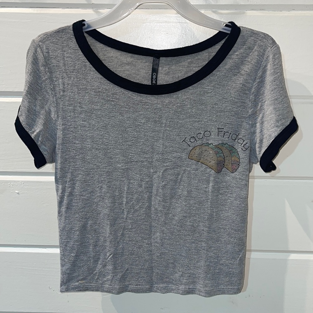 Taco Friday cropped tee